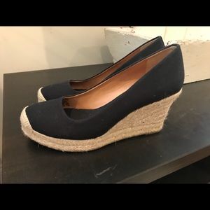 Jcrew factory canvas espadrille wedges